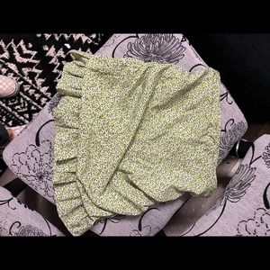 Floral Scrunched Mini Skirt